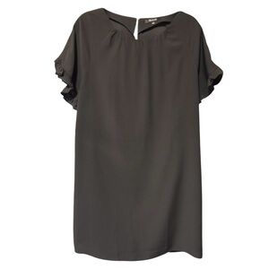Madewell Short Frill Sleeve Shift Dress | Black | Size M